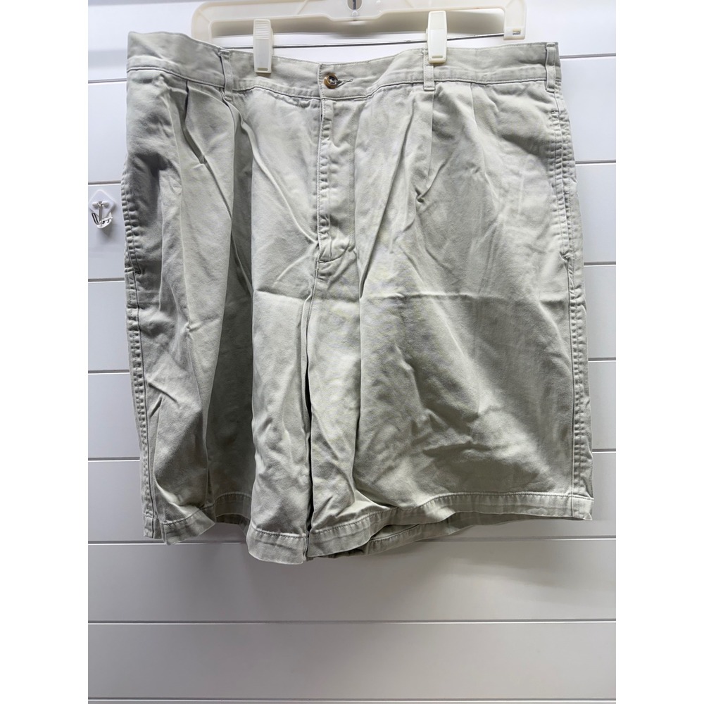 Cambridge Classics Mens Khaki Pleated Chino Shorts Tan Cotton Twill Size 38